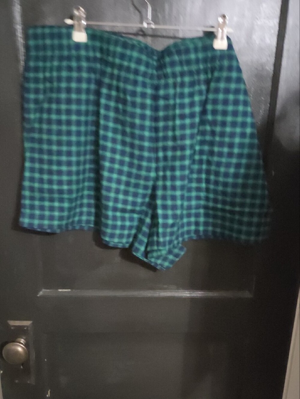 Auden Teal and Dark Green Plaid Button-Up Pajama Set - Picture 8 of 11